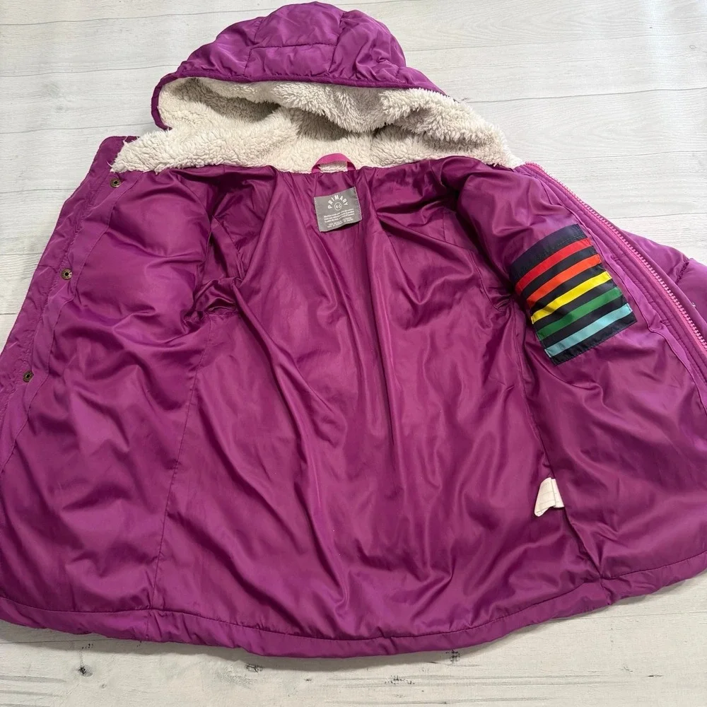 Primary kids magenta‎ puffer jacket 4/5